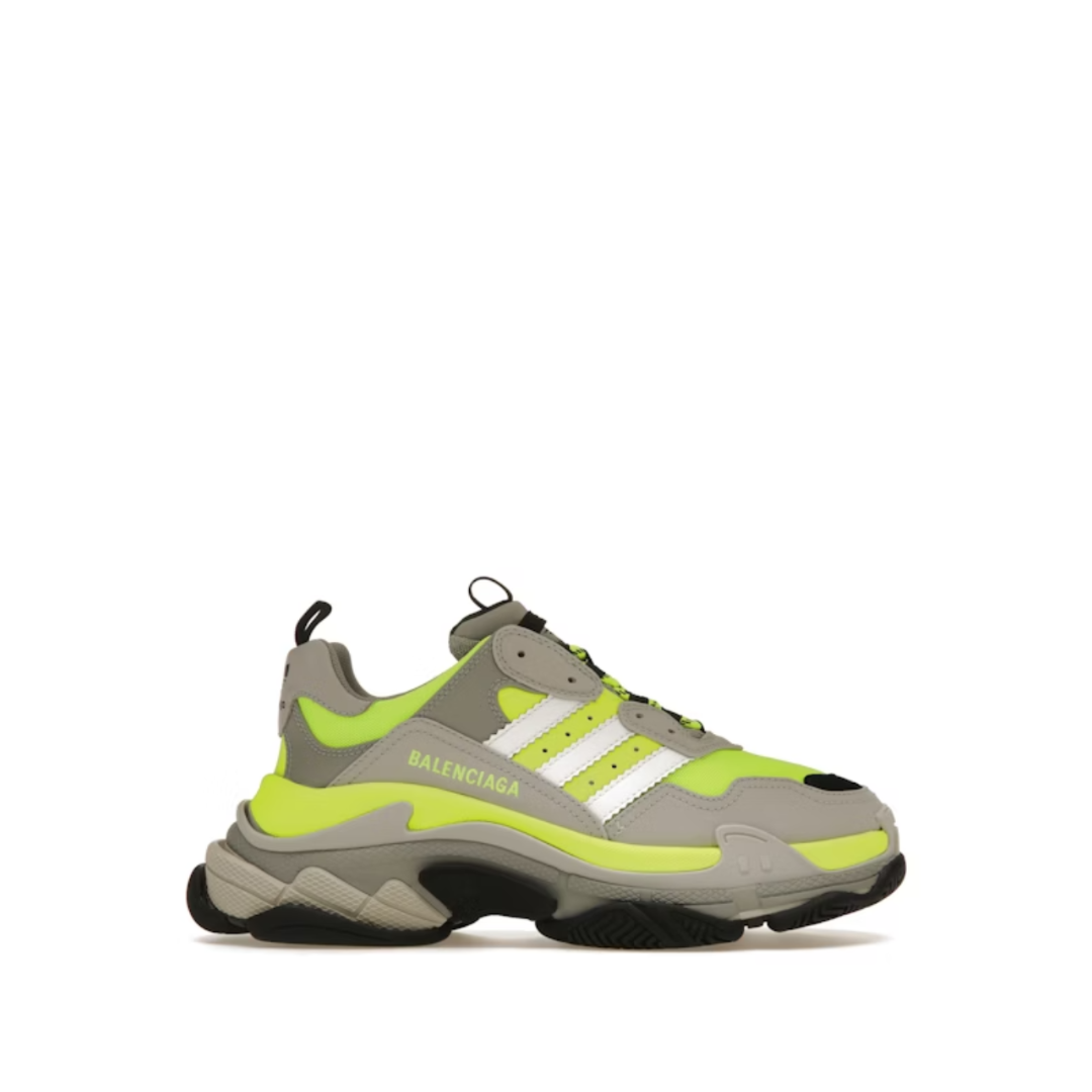 Balenciaga x Adidas Triple S Sneakers Neon/Gray/Black