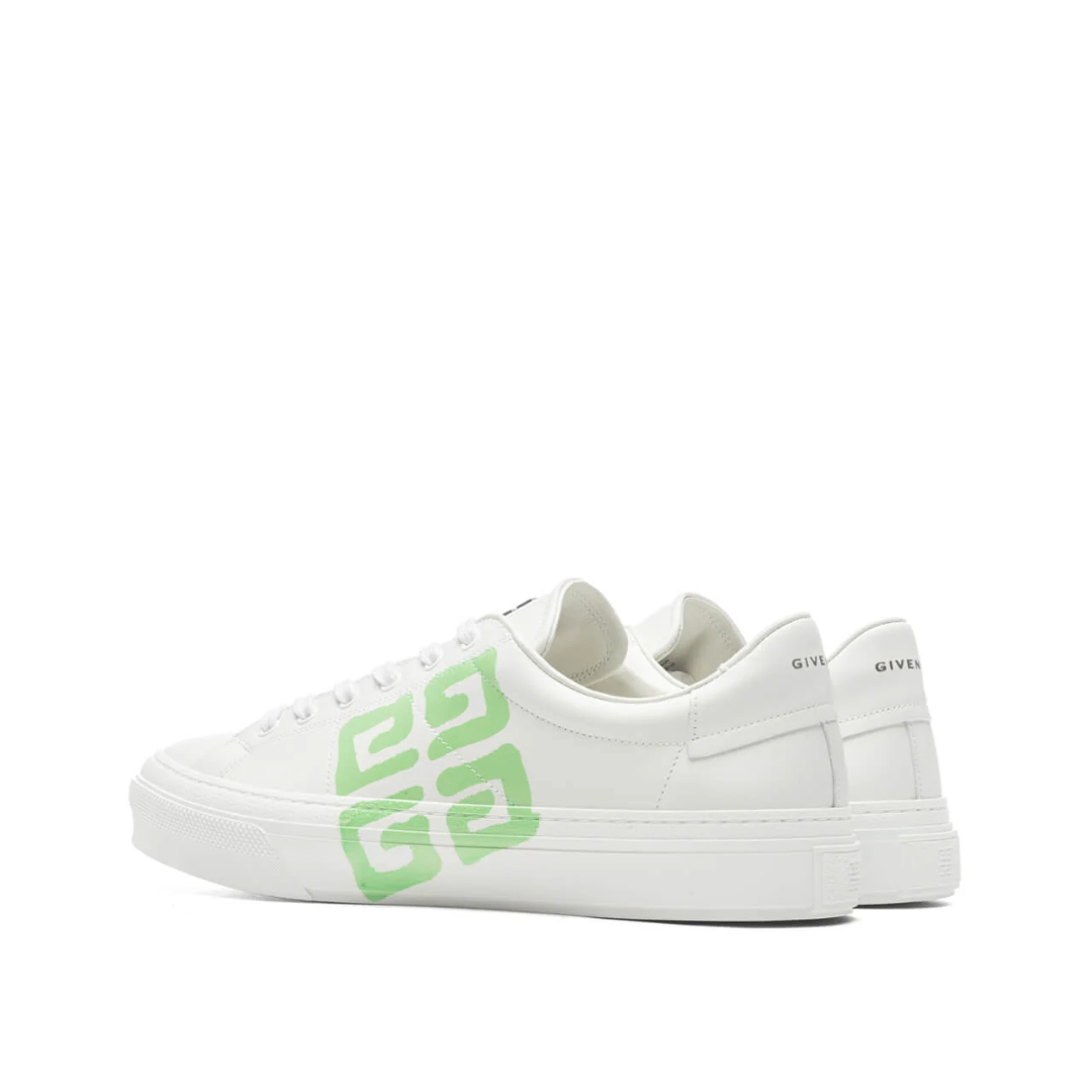 City Sport Lace Up Sneakers White/Green