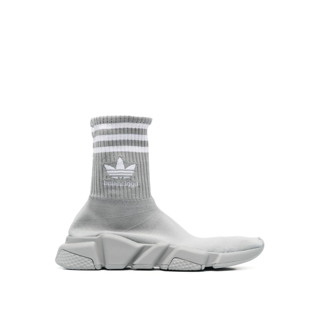 Balenciaga x Adidas Speed High-Top Sneakers Grey