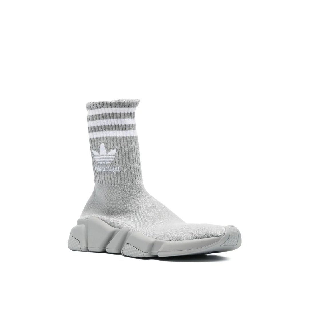 Balenciaga x Adidas Speed High-Top Sneakers Grey