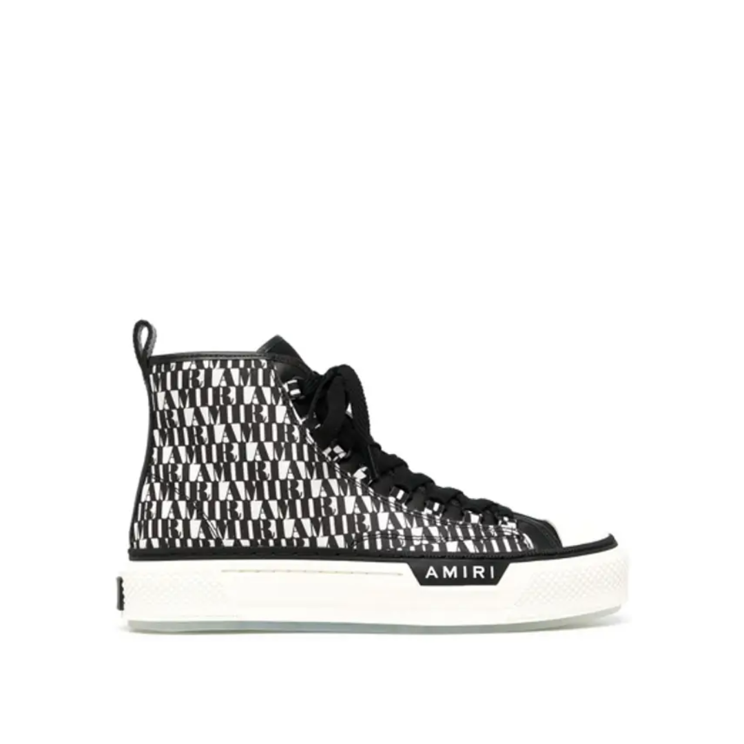 Court High Allover Logo Sneakers Black/White