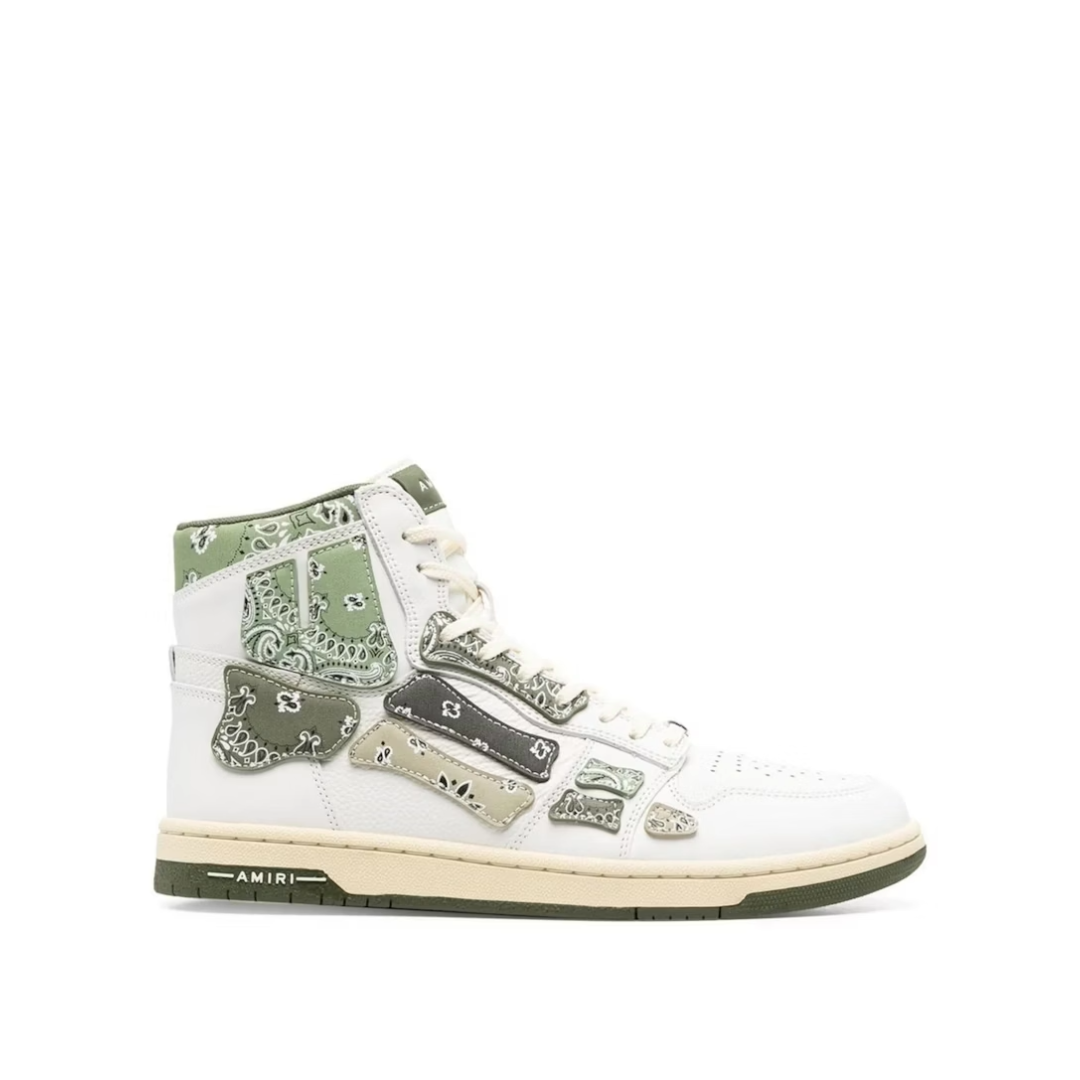 Skel Top Hi Bandana Sneakers White/Olive