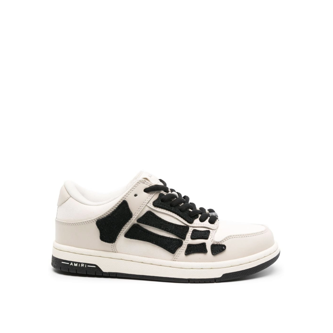 Chunky Skeleton Low Top Sneakers Beige