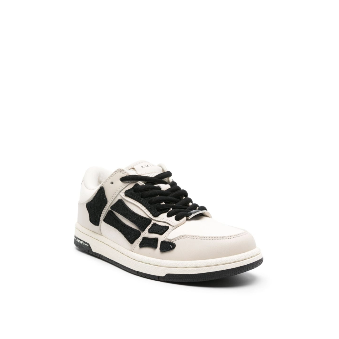 Chunky Skeleton Low Top Sneakers Beige