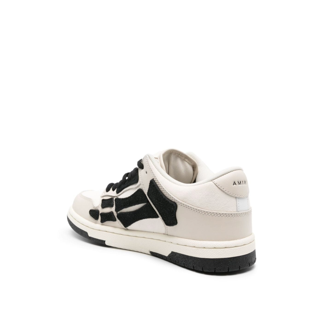 Chunky Skeleton Low Top Sneakers Beige