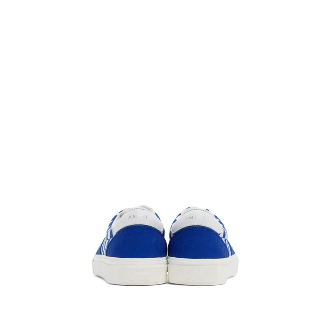 Checkered Skeleton Toe Sneakers Blue