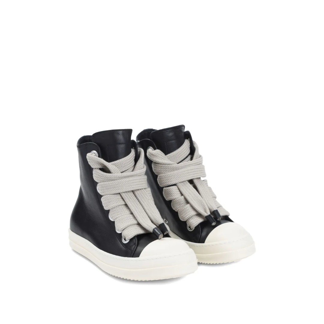 Jumbolace Leather High-Top Sneakers Black