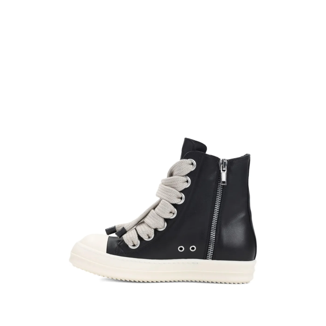 Jumbolace Leather High-Top Sneakers Black