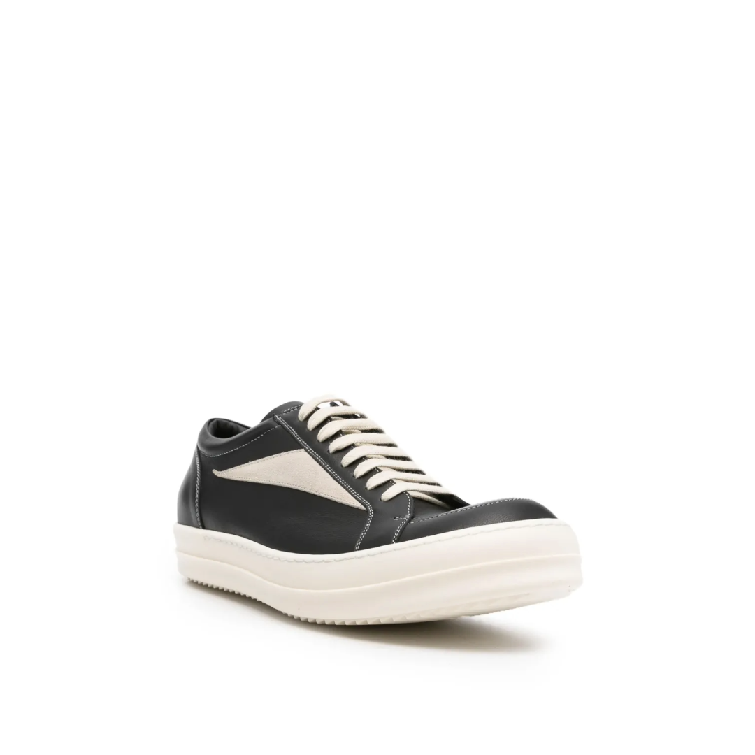 Vintage Leather Sneakers Black