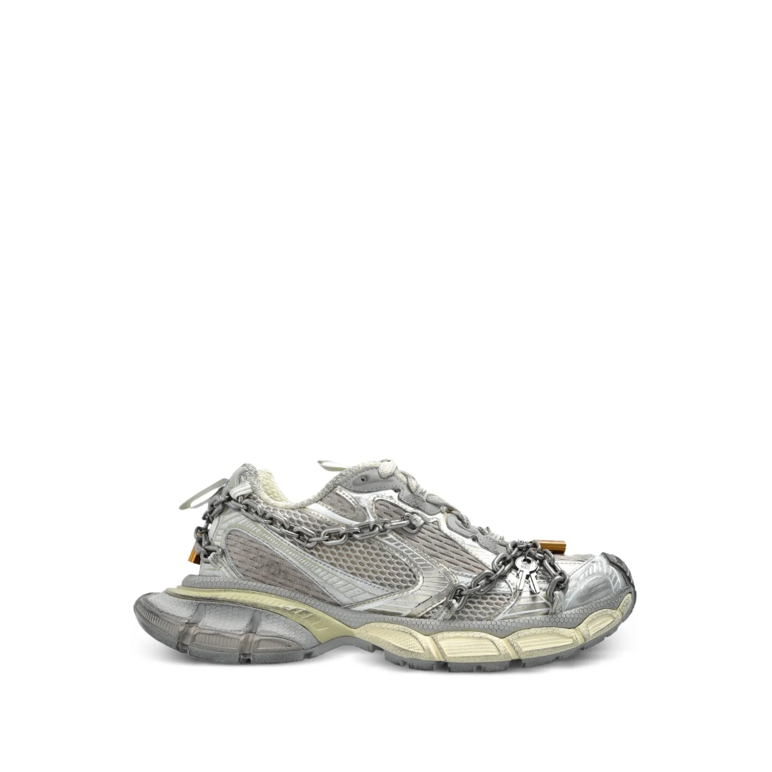 3XL Chain Sneakers Eggshell/Silver