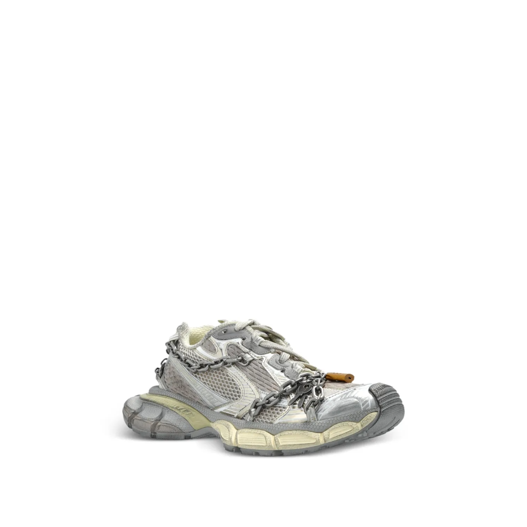 3XL Chain Sneakers Eggshell/Silver