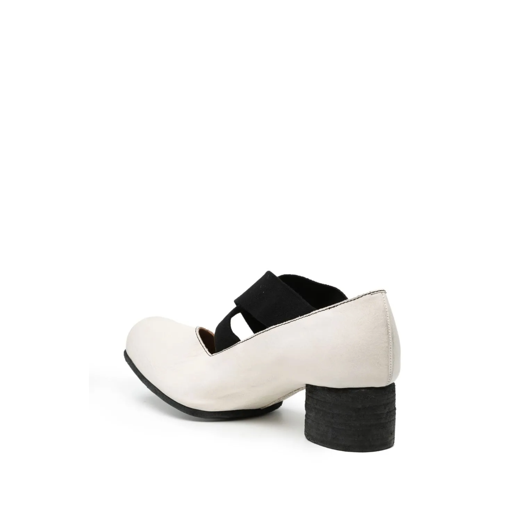 45mm Leather Ballerina Heels White