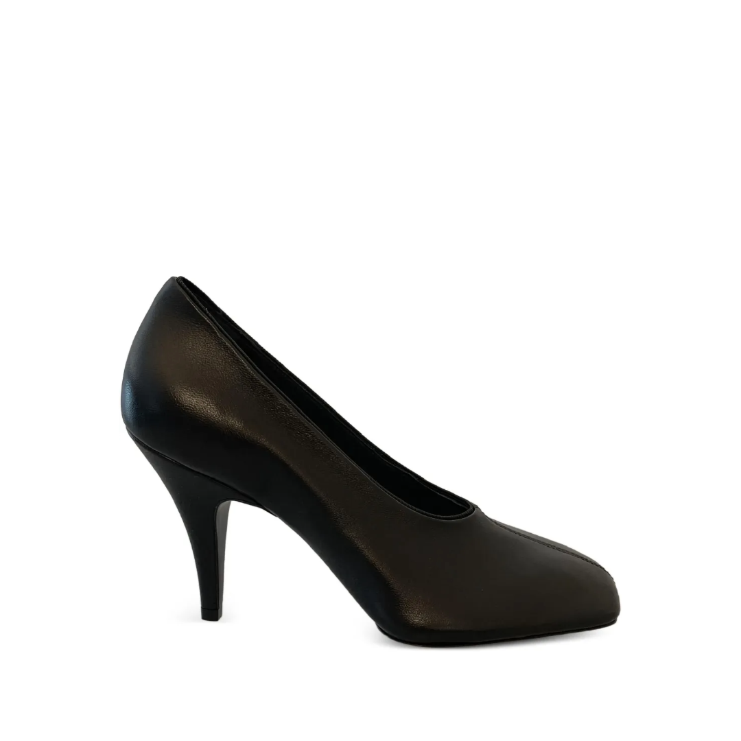 Leather Soft Pump 90mm Black