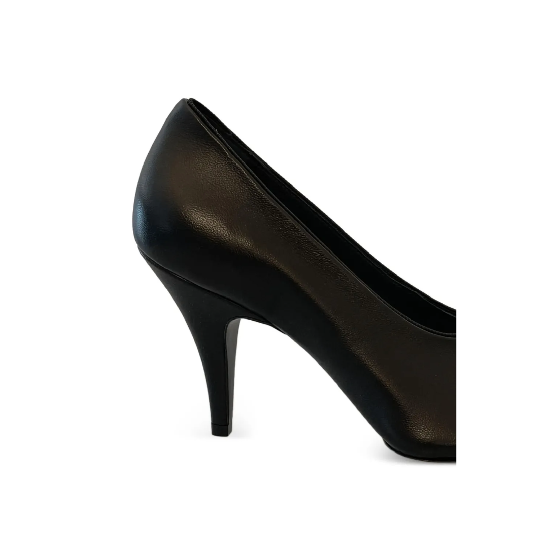 Leather Soft Pump 90mm Black