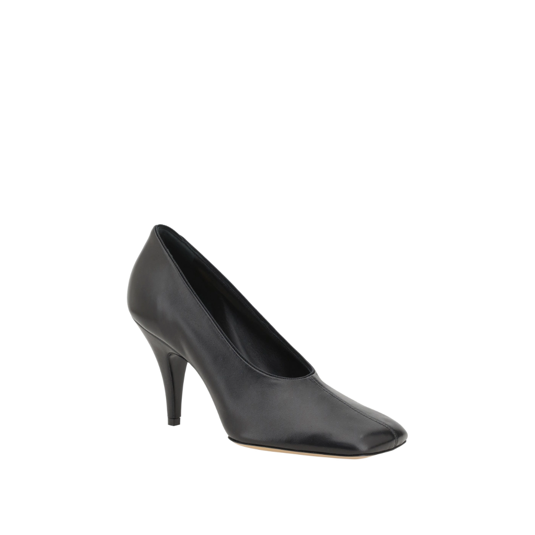Leather Soft Pump 90mm Black