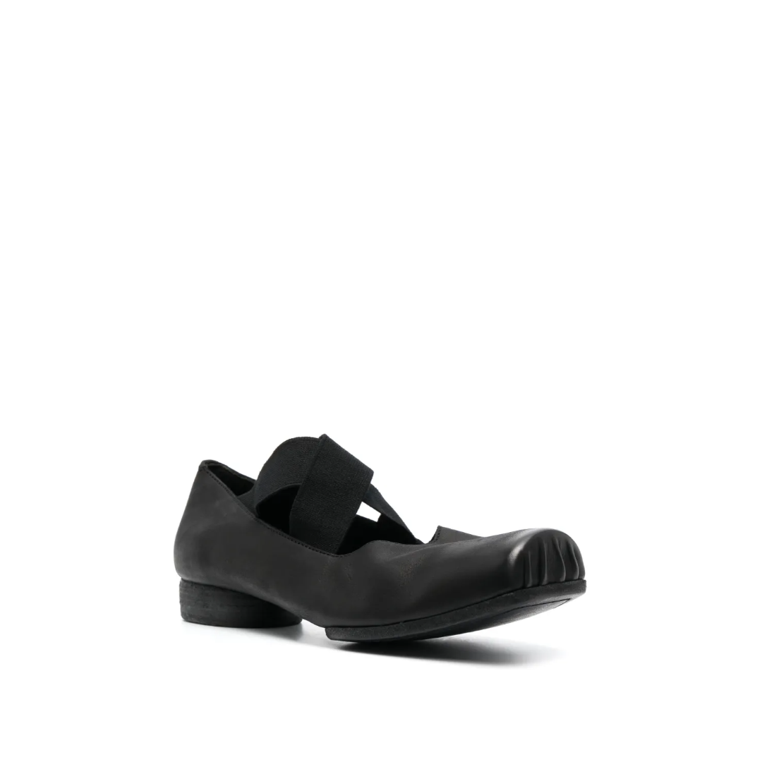 23mm Leather Ballerina Flats Black