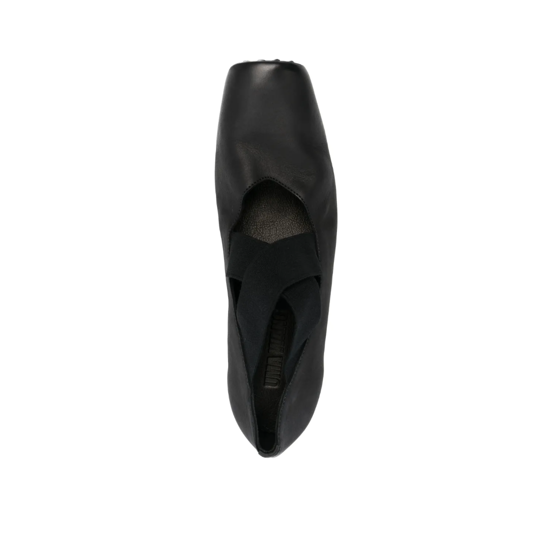 23mm Leather Ballerina Flats Black