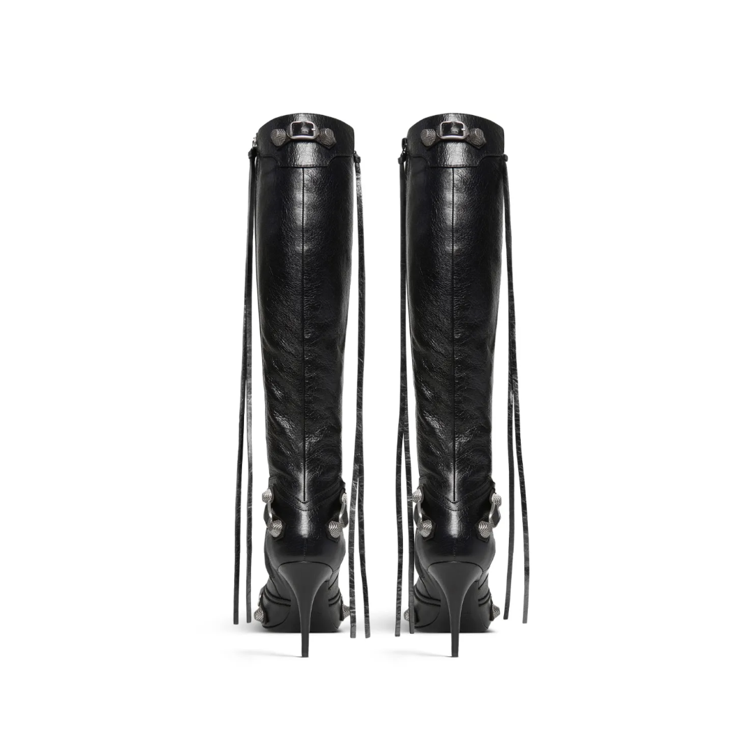Cagole 90MM Leather Boots Black