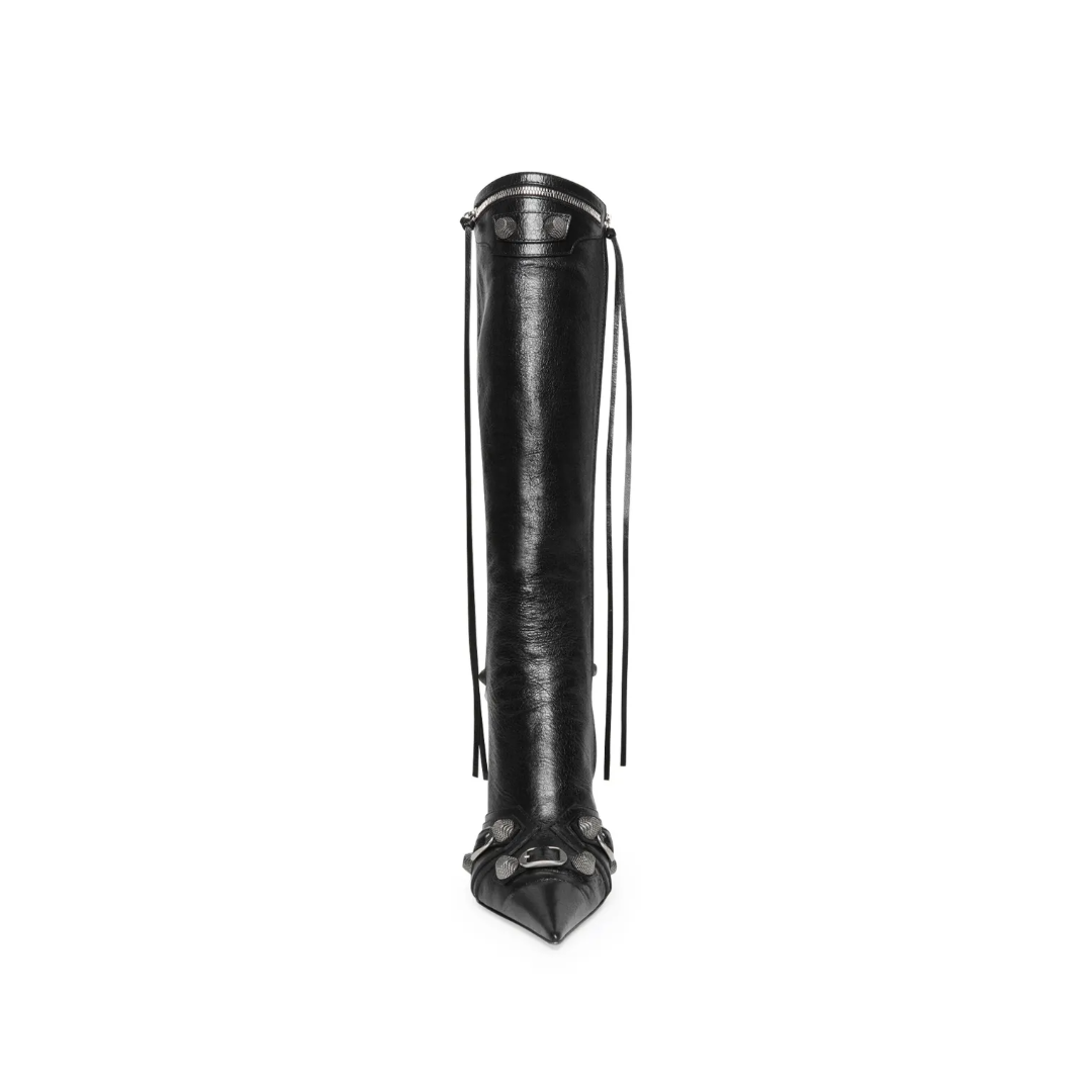 Cagole 90MM Leather Boots Black