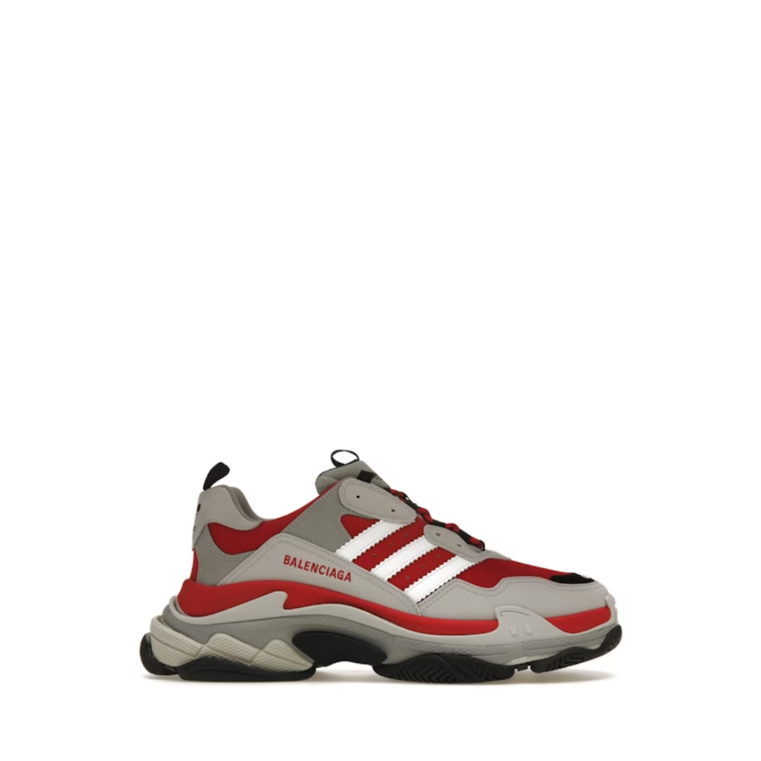 Balenciaga x Adidas Triple S Sneakers Red/Gray/Black