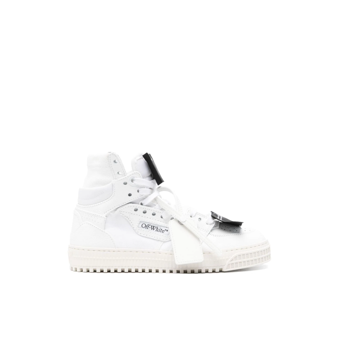 Off Court Calf Lather High-Top Sneakers
