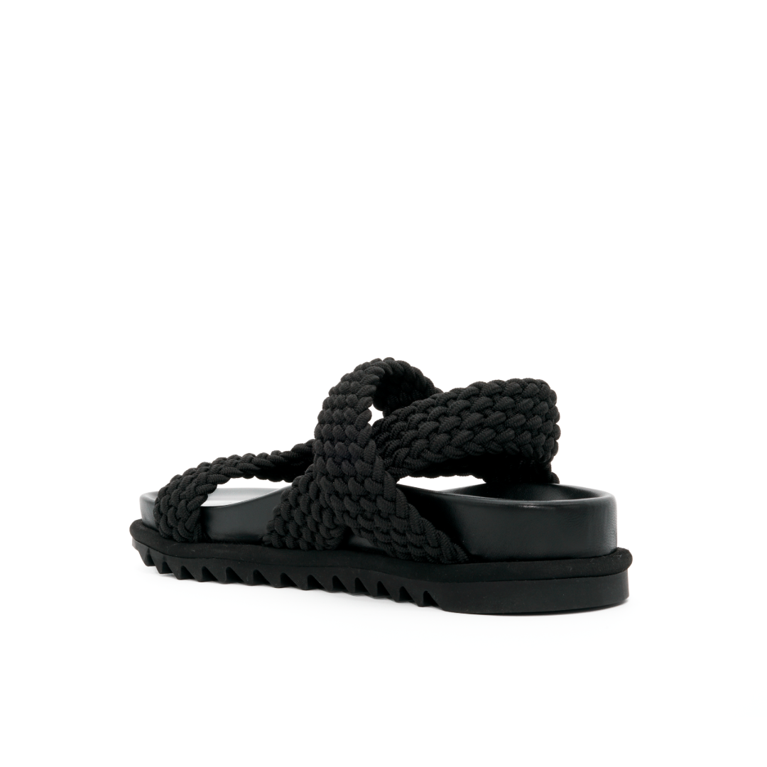 Black Woven Sandals