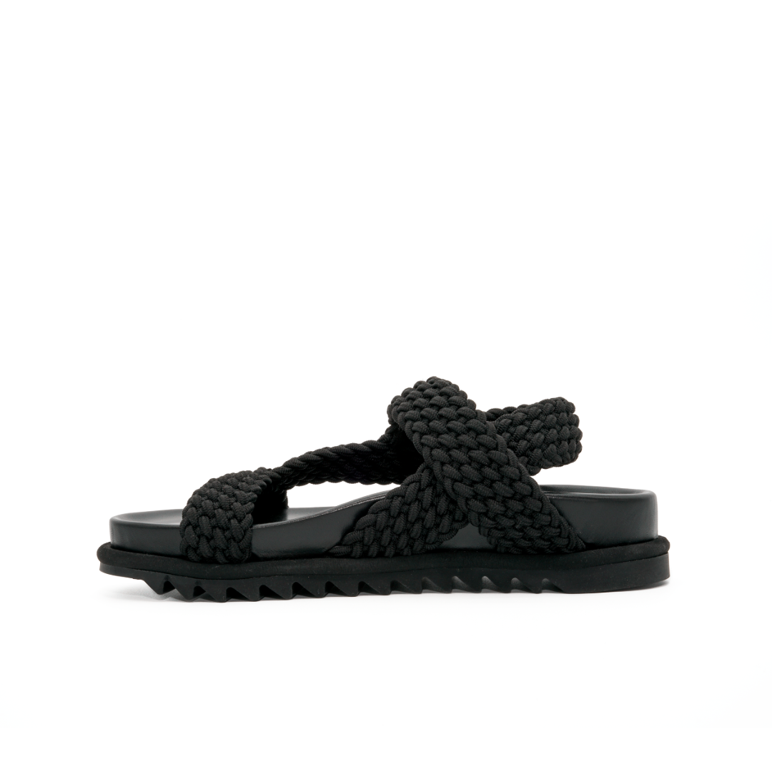 Black Woven Sandals