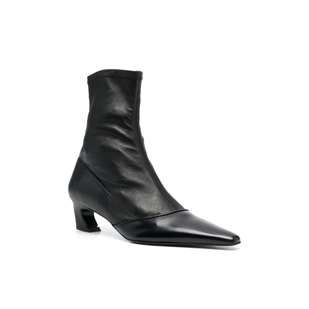 Heeled Ankle Boots (Black)