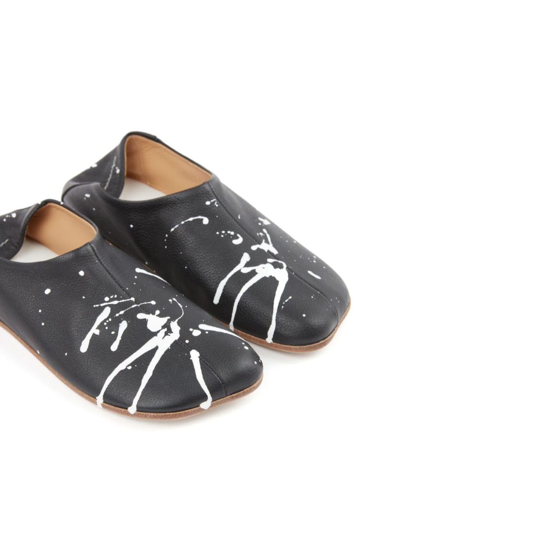 Anatomic Paint Splatter-Effect Slippers