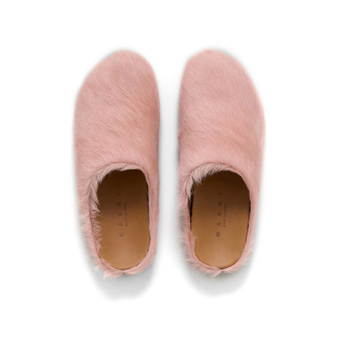 Fussbett Sabot Calf-Hair Slippers