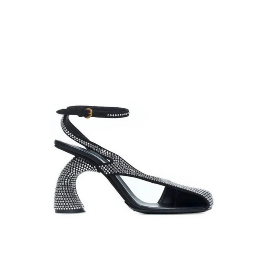 Strass Asymmetric Sandal