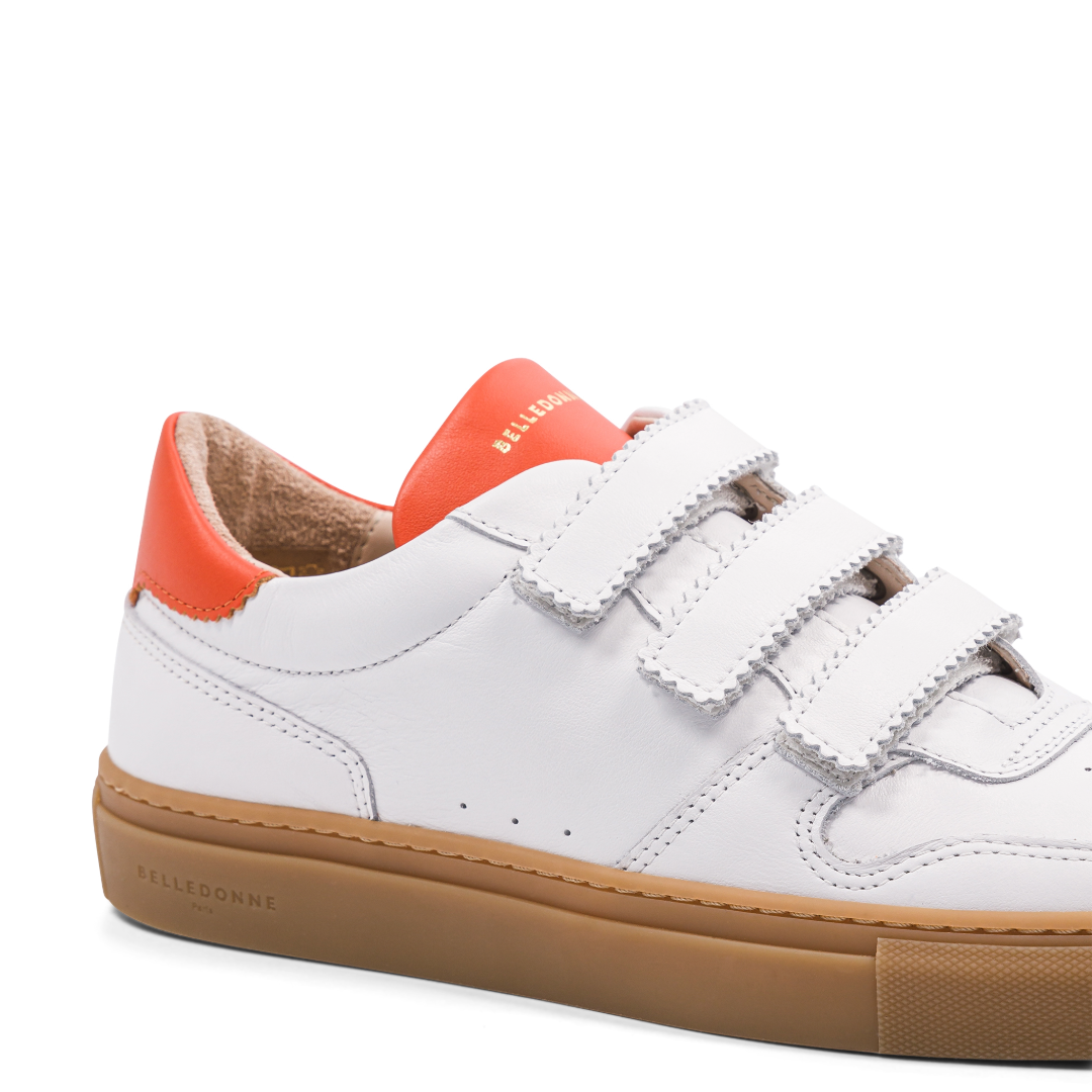 B0 Velcro - White / Orange