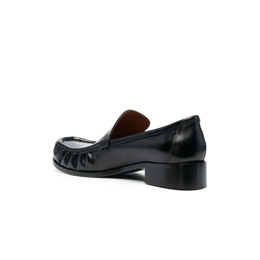 Block-Heel Leather loafers