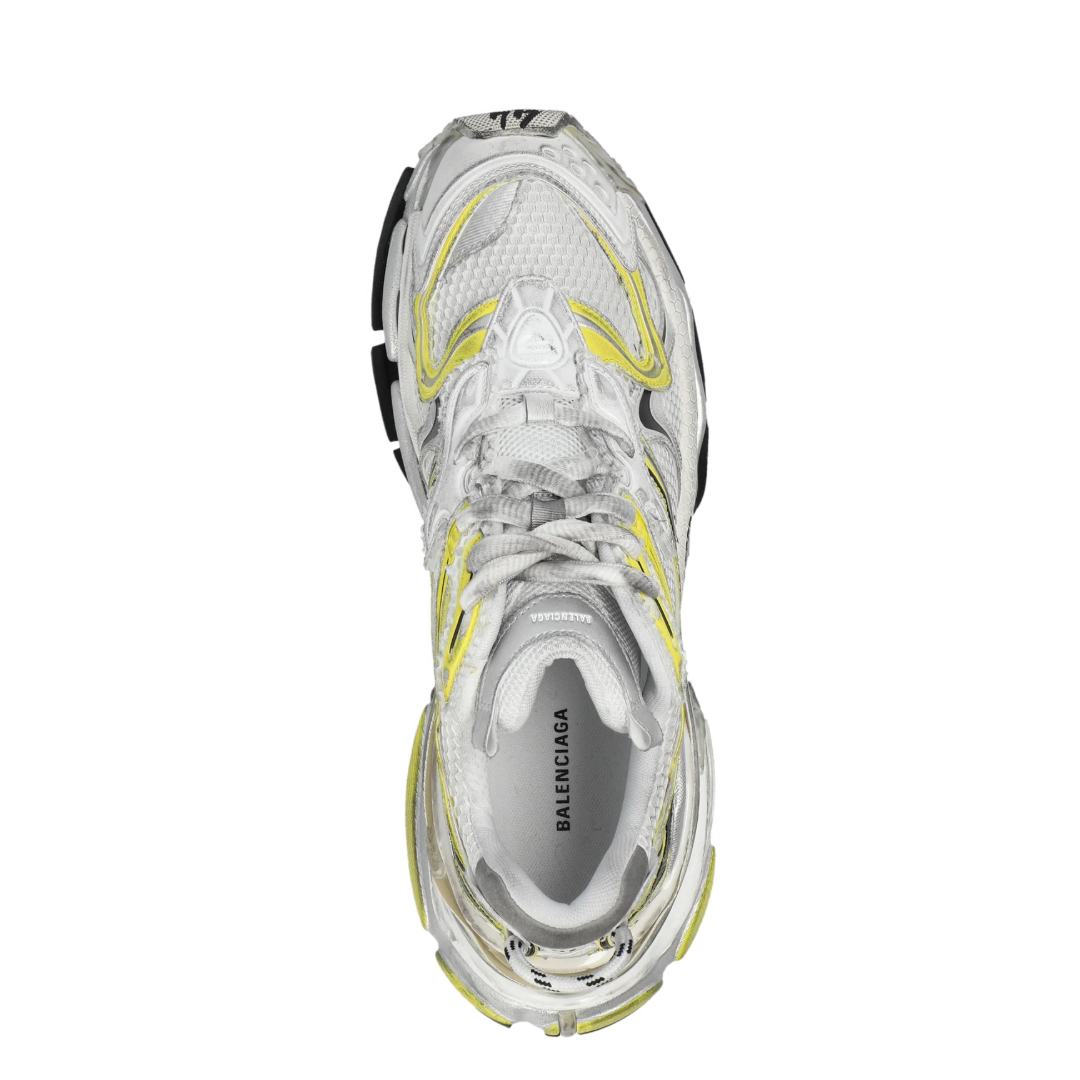 Runner 2 Lace-Up Sneakers White/Yellow/Black
