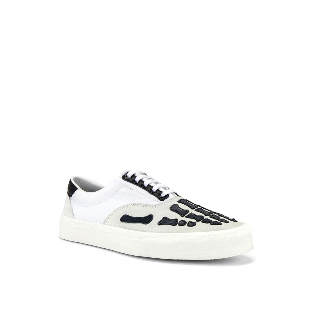 Skel Toe Lace Up Sneaker White/Black