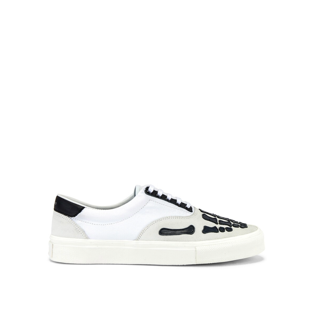 Skel Toe Lace Up Sneaker White/Black