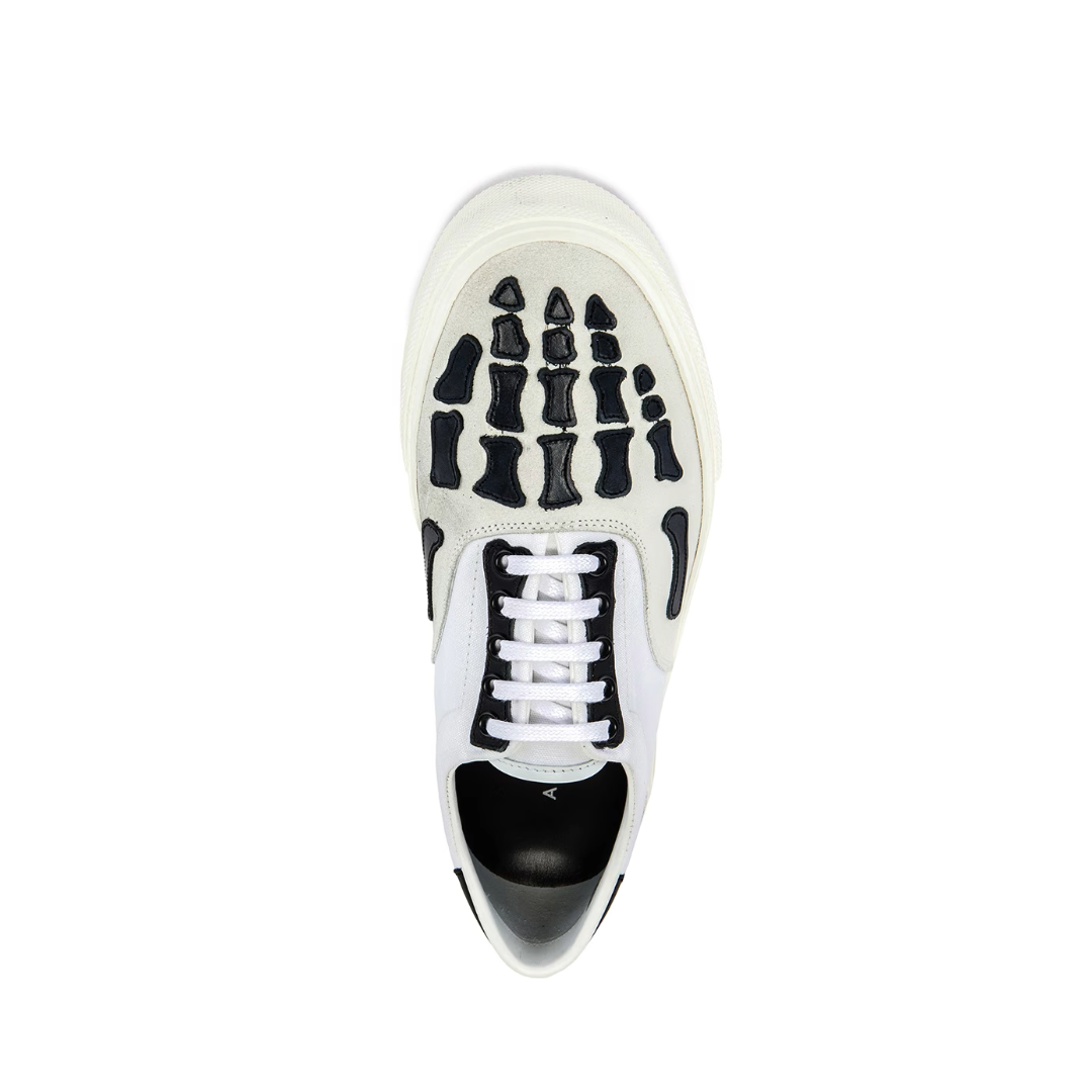 Skel Toe Lace Up Sneaker White/Black