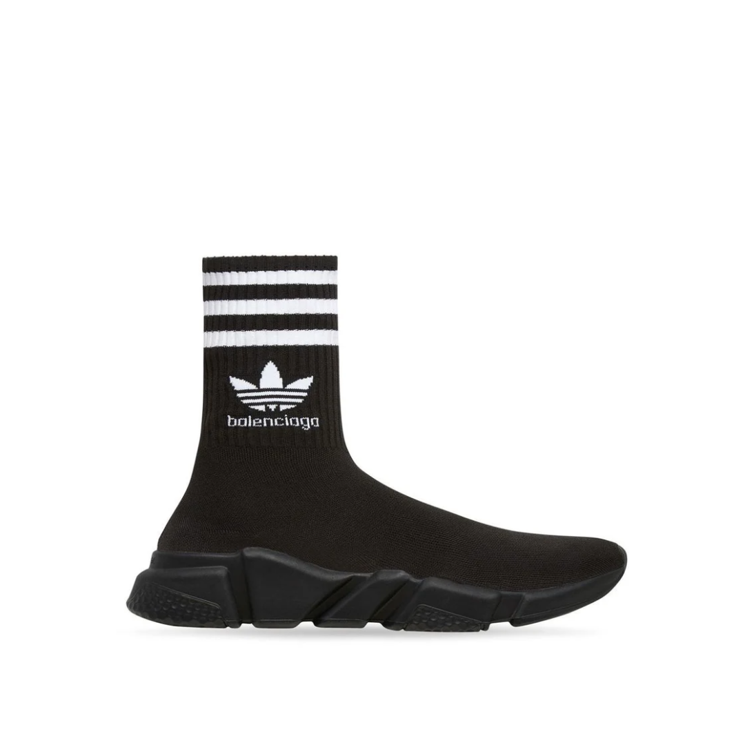 Balenciaga x Adidas Speed High-Top Sneakers Black