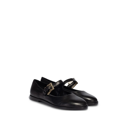 Leather Ballet Flat Black