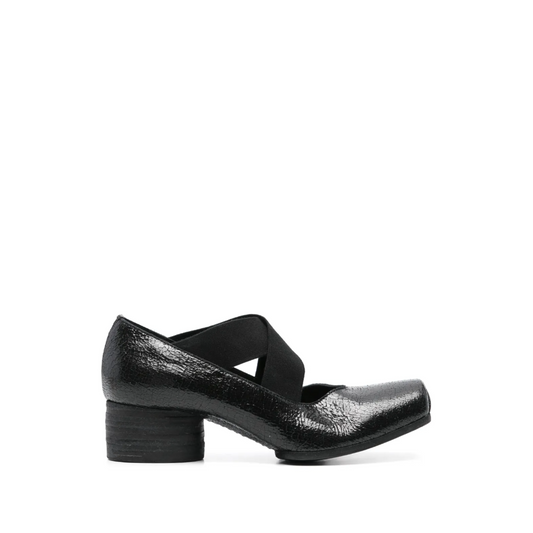 Shiny 45mm Leather Ballerina Heels