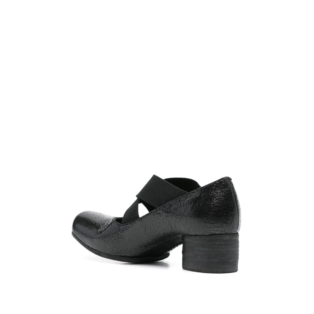 Shiny 45mm Leather Ballerina Heels
