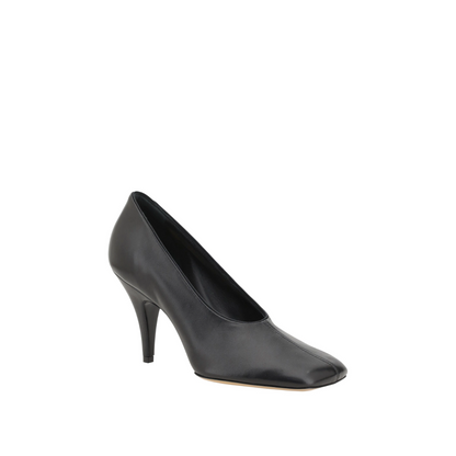 Leather Soft Pump 90mm Black