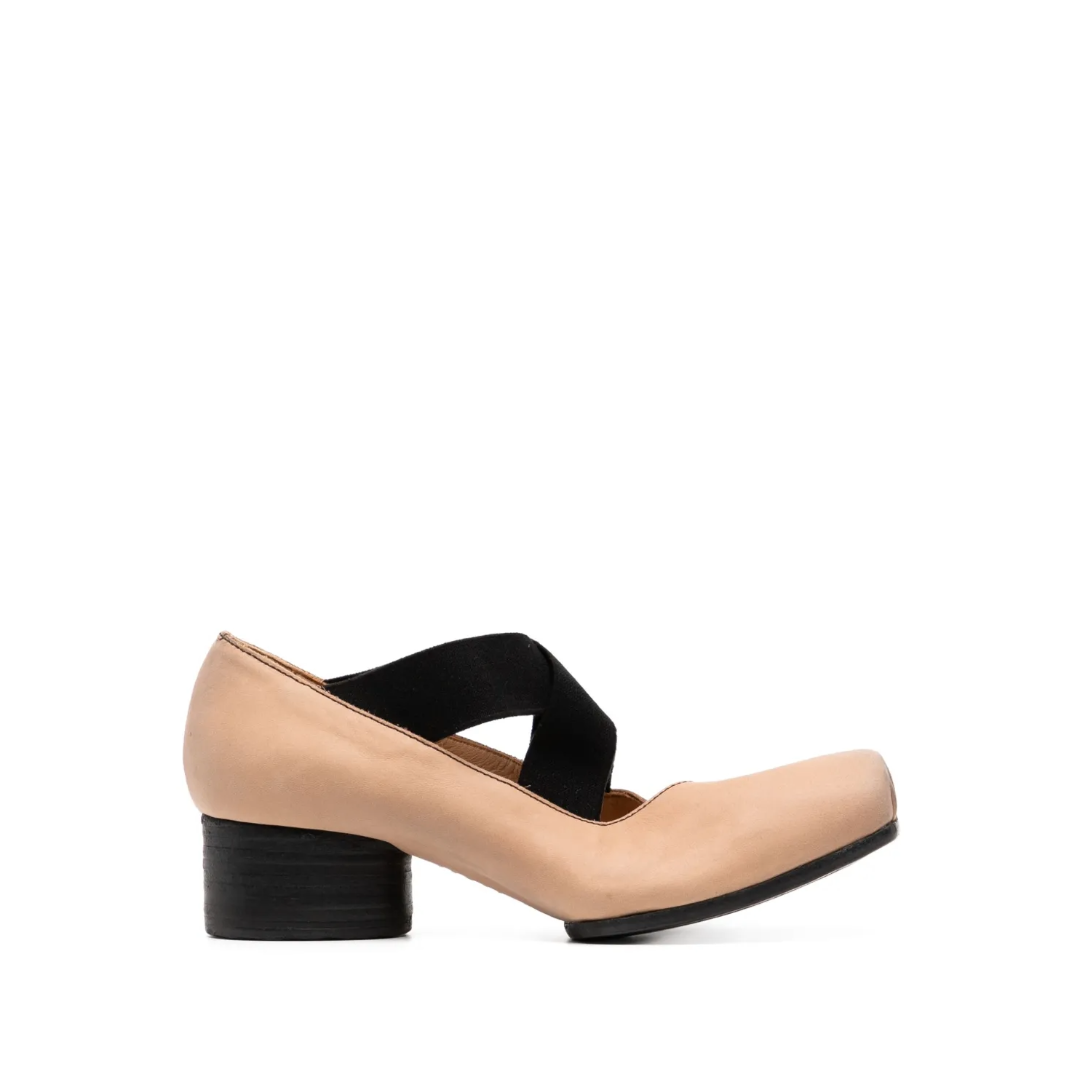45mm Leather Ballerina Heels Rose