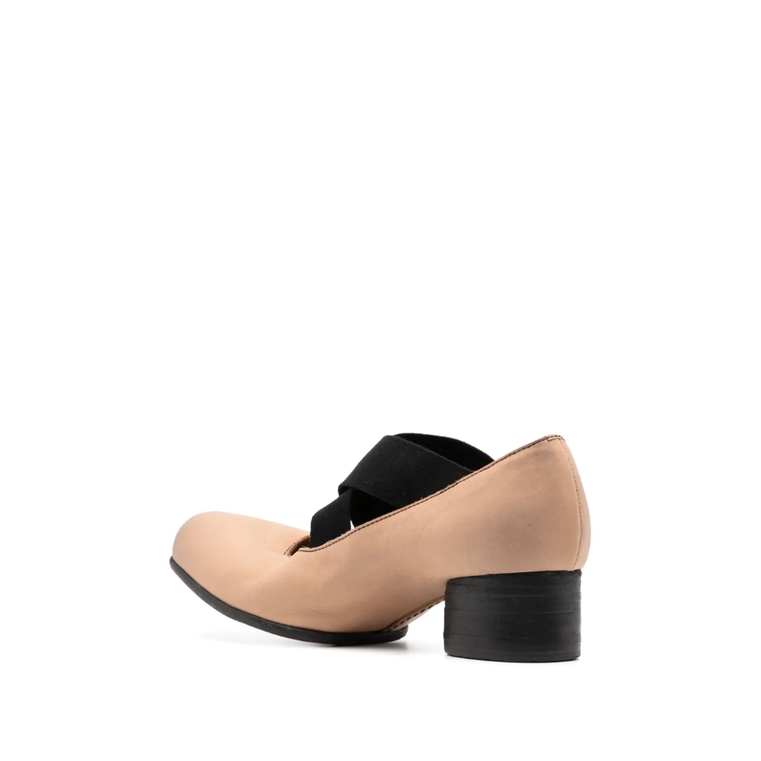 45mm Leather Ballerina Heels Rose
