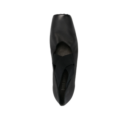 23mm Leather Ballerina Flats Black