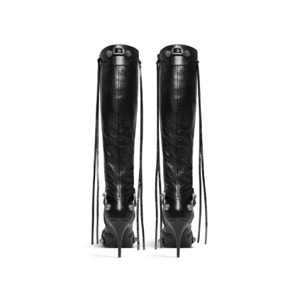 Cagole 90MM Leather Boots Black