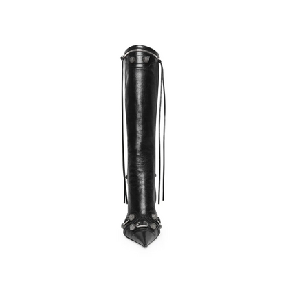 Cagole 90MM Leather Boots Black