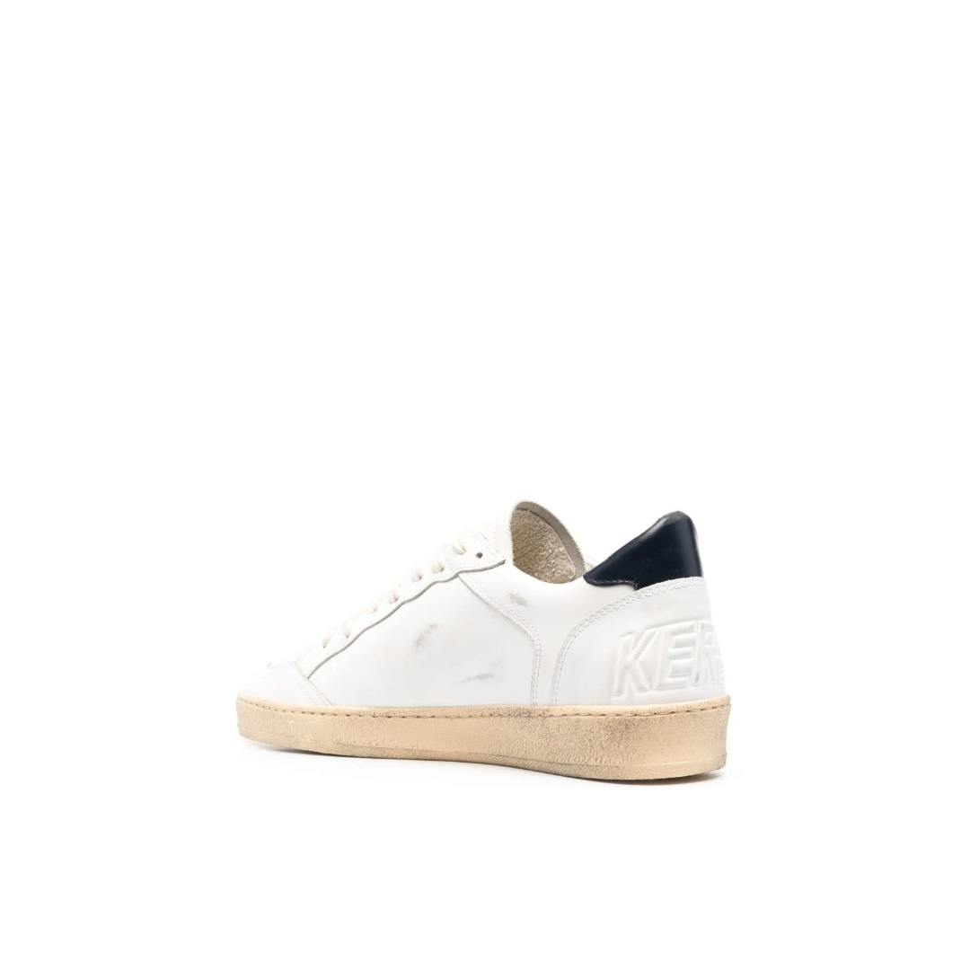 Ballstar Leather Low-Top Sneakers White/Tan/Black